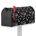 Black And White Rocket Pattern Print Mailbox Cover