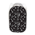 Black And White Rocket Pattern Print Mesh Laundry Hamper