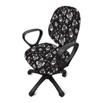 Black And White Rocket Pattern Print Office Chair Cover