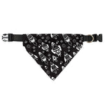 Black And White Rocket Pattern Print Over The Collar Dog Bandana