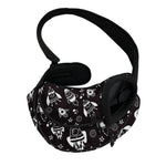 Black And White Rocket Pattern Print Pet Sling Carrier