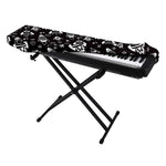 Black And White Rocket Pattern Print Piano Keyboard Cover