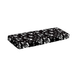 Black And White Rocket Pattern Print Piano Keyboard Cover
