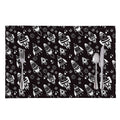 Black And White Rocket Pattern Print Placemat