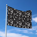 Black And White Rocket Pattern Print Polyester Flag