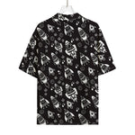 Black And White Rocket Pattern Print Rayon Hawaiian Shirt