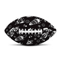 Black And White Rocket Pattern Print Rugby Ball
