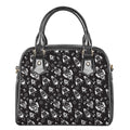 Black And White Rocket Pattern Print Shoulder Handbag