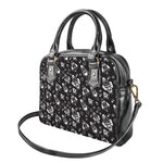 Black And White Rocket Pattern Print Shoulder Handbag