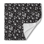 Black And White Rocket Pattern Print Silk Bandana