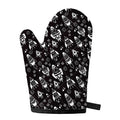 Black And White Rocket Pattern Print Single Oven Mitt