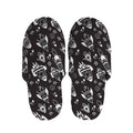 Black And White Rocket Pattern Print Slippers