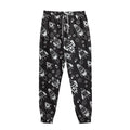 Black And White Rocket Pattern Print Sweatpants