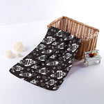 Black And White Rocket Pattern Print Towel