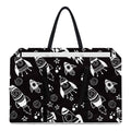 Black And White Rocket Pattern Print Utility Tote Bag