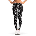 Black And White Rocket Pattern Print Women's Leggings