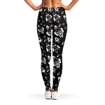 Black And White Rocket Pattern Print Women's Leggings