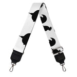 Black And White Rooster Pattern Print Bag Strap