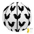 Black And White Rooster Pattern Print Basketball