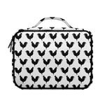 Black And White Rooster Pattern Print Briefcase Bible Bag