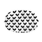 Black And White Rooster Pattern Print Car Side Mirror Covers
