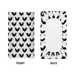 Black And White Rooster Pattern Print Changing Pad Cover