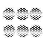 Black And White Rooster Pattern Print Coaster Set