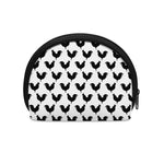 Black And White Rooster Pattern Print Coin Purse