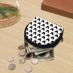 Black And White Rooster Pattern Print Coin Purse