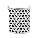 Black And White Rooster Pattern Print Collapsible Laundry Basket