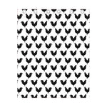 Black And White Rooster Pattern Print Curtain