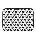 Black And White Rooster Pattern Print Laptop Sleeve