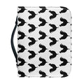 Black And White Rooster Pattern Print Leather Bible Cover