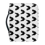Black And White Rooster Pattern Print Leather Bible Cover