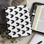Black And White Rooster Pattern Print Leather Bible Cover