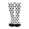 Black And White Rooster Pattern Print Long Socks