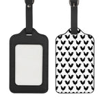 Black And White Rooster Pattern Print Luggage Tag