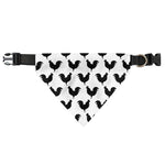 Black And White Rooster Pattern Print Over The Collar Dog Bandana