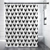 Black And White Rooster Pattern Print Premium Shower Curtain