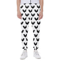 Black And White Rooster Pattern Print Joggers