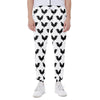 Black And White Rooster Pattern Print Scuba Joggers