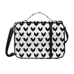 Black And White Rooster Pattern Print Shoulder Strap Bible Bag