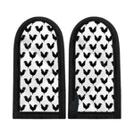 Black And White Rooster Pattern Print Skillet Handle Cover