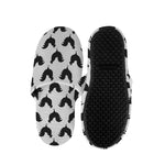 Black And White Rooster Pattern Print Slippers
