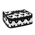 Black And White Rooster Pattern Print Small Lunch Bag