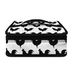 Black And White Rooster Pattern Print Small Lunch Bag