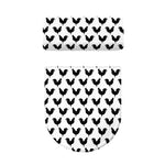 Black And White Rooster Pattern Print Toilet Lid And Tank Cover Set