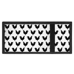 Black And White Rooster Pattern Print Trifold Wallet