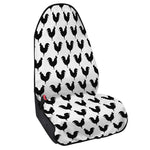 Black And White Rooster Pattern Print Waterproof Car Seat Cover