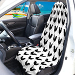 Black And White Rooster Pattern Print Waterproof Car Seat Cover